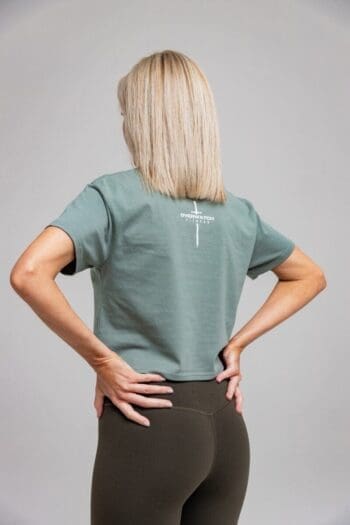 Back part Ladies Sage crop tee