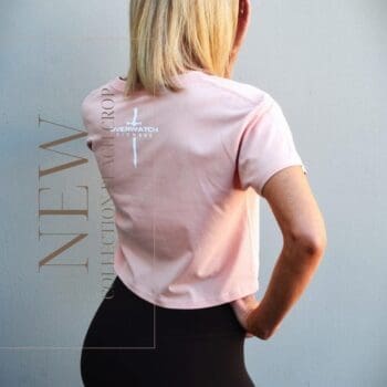 Ladies Crop tee - Peach